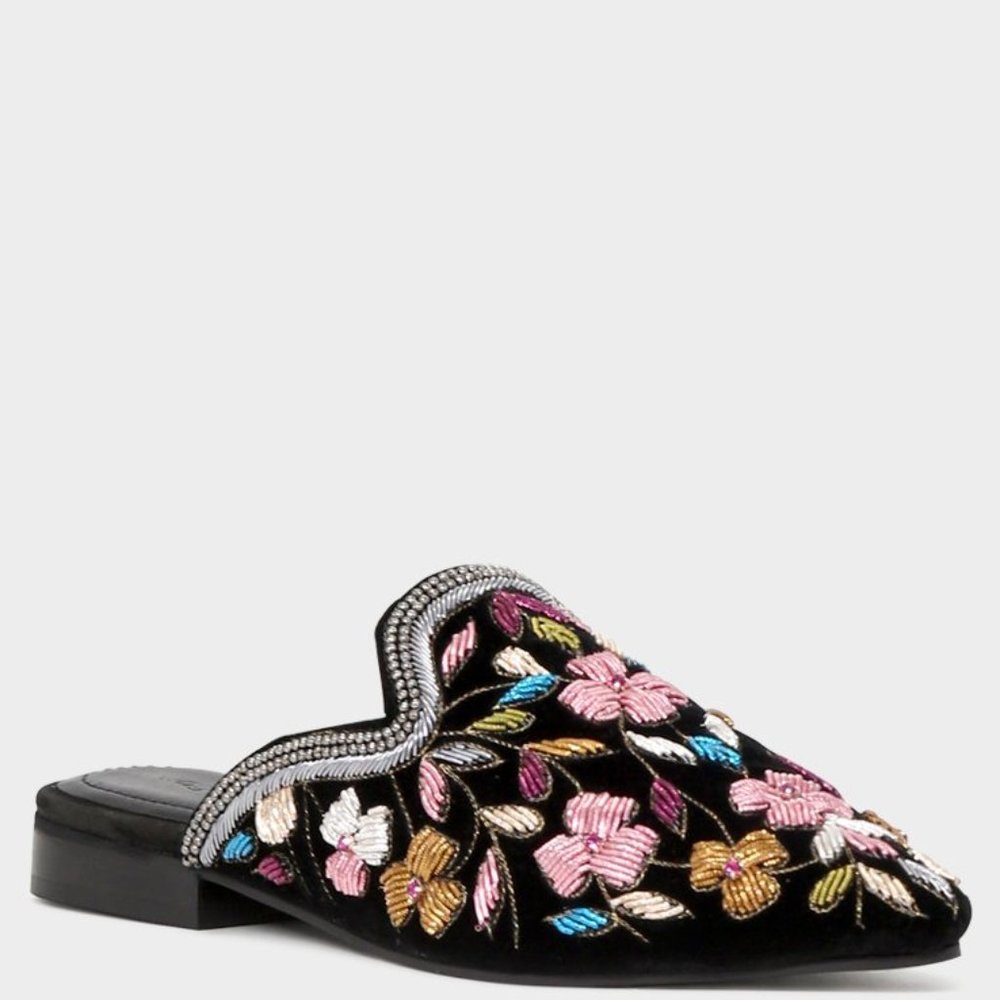 Rag & Co Marcella Embroidered Mules